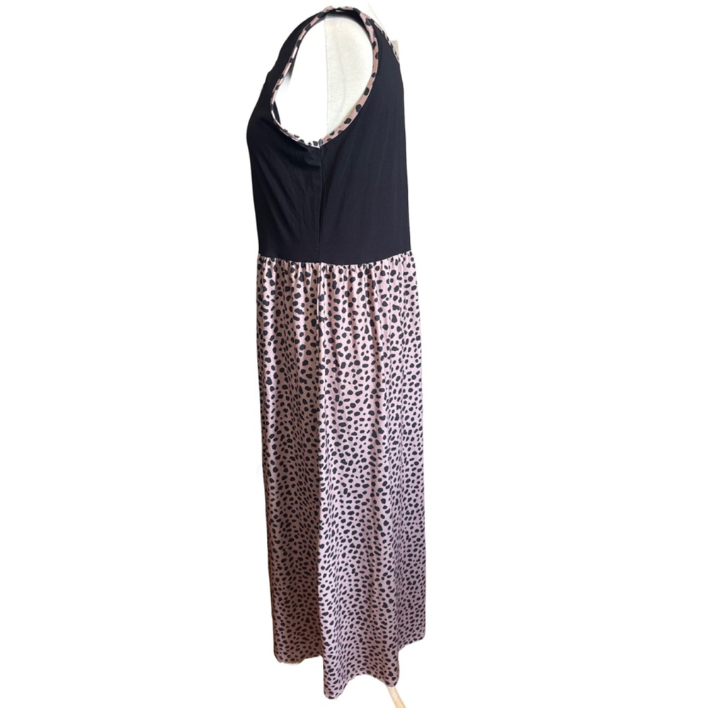 Women's Dapperly Done Designs Dress Size XL Black & Pink Animal Print - Picture 2 of 6